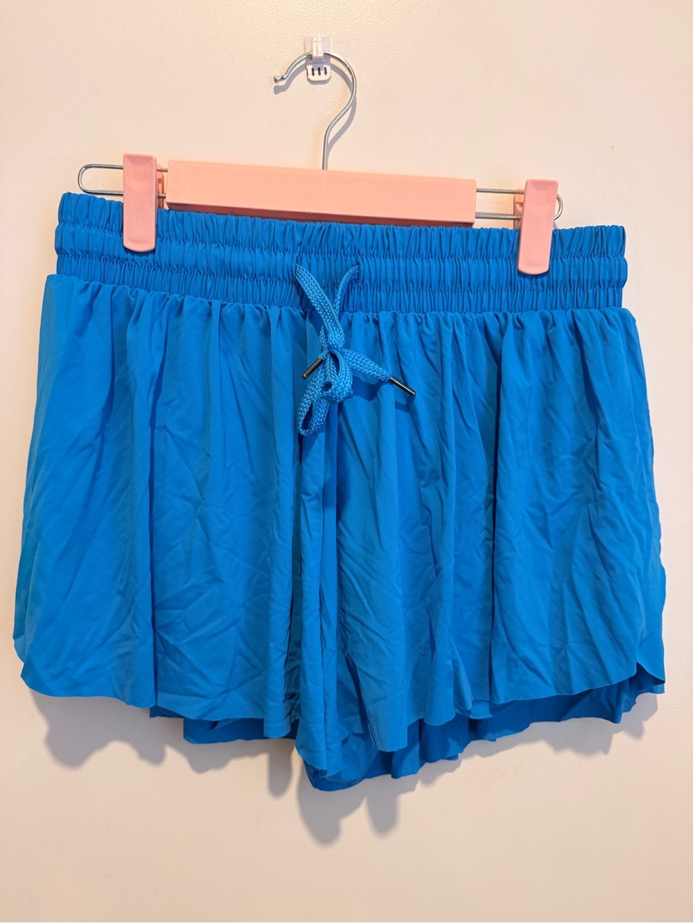 Women's Electric Blue Athletic Butterfly Drawstring Skort